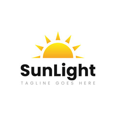 Fototapeta na wymiar Sun logo design and sun vector icon design template