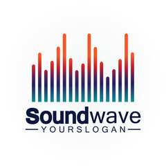 Sound wave logo and symbol vector