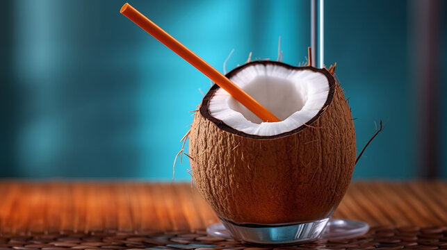 coconut milk cocktail HD 8K wallpaper Stock Photographic Image