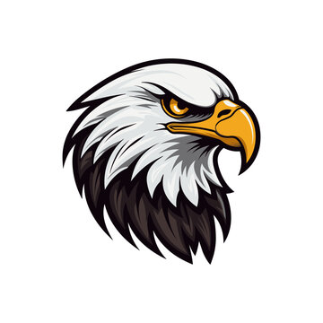 Eagle head mascot vector illustration isolated on white background