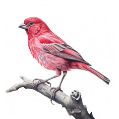 Cassins finch bird isolated on white. Generative AI