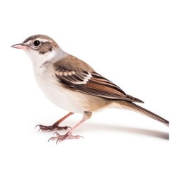 Fototapeta premium Cassins sparrow bird isolated on white. Generative AI