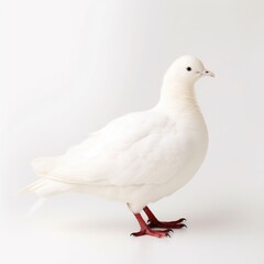 Ivory gull bird isolated on white. Generative AI