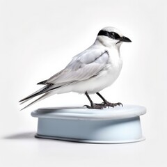 Gull-billed tern bird isolated on white. Generative AI