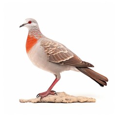 Fototapeta premium Inca dove bird isolated on white. Generative AI