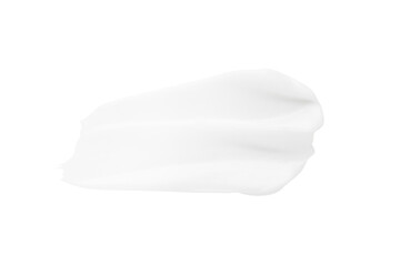 A smear of white cream on a blank background. PNG