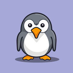Cute penguin cartoon vector illustration