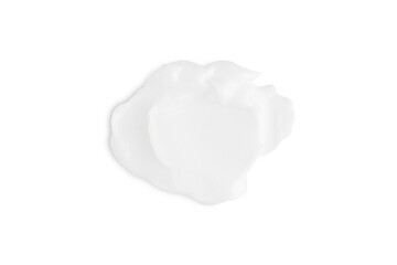 A smear of white cream on a blank background. PNG