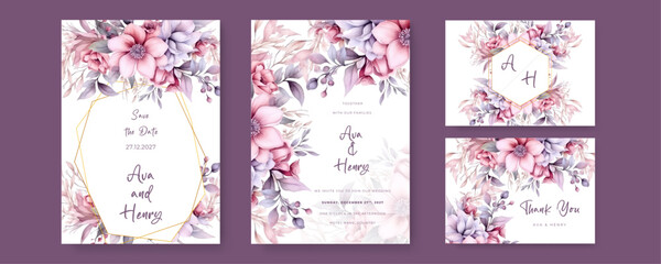 Fototapeta na wymiar Elegant autumn botanical vector design suitable for banner, cover, invitation. wedding invitation card template.