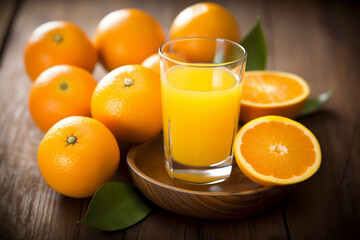 orange juice and oranges