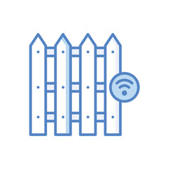 Smart Fence icon. Vector stock illustration.