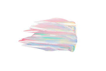 Smudged paint in pastel colors of different shades. On a blank background. Png
