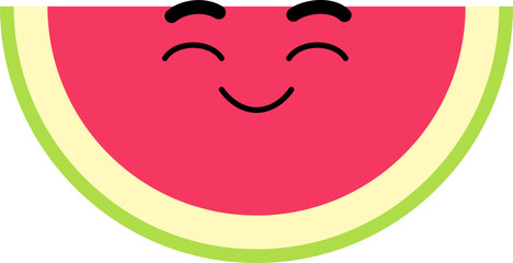 Watermelon Face Close Eye Smile