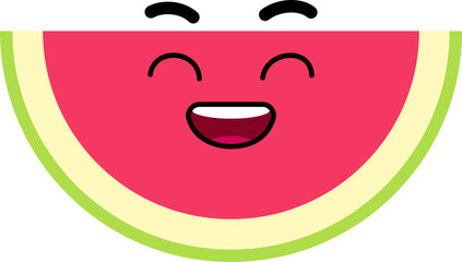 Watermelon Face Smile Open Mouth