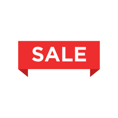 Sale Label ribbon banner and label sticker sale offer and badge tag sale advertising. Discount red ribbons, banners and icons. Cffer discount coupons. Vector illustration.
