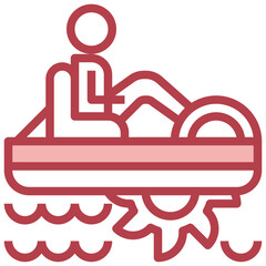 PEDALO line icon,linear,outline,graphic,illustration