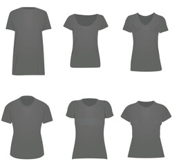 Female t shirt set. vector
