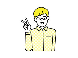 Businessman in a positive, proactive pose