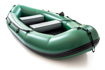 River inflatable boat on a white background. Generative ai.