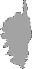 doodle freehand drawing of corsica island map.