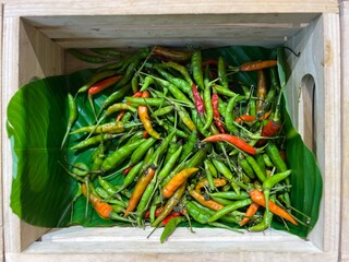 hot peppers in a basket
