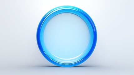 Blue circle with white background, illustration for product presentation and template design.