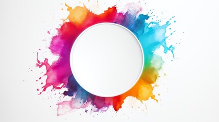 Colorful circle with white background, illustration for product presentation and template design.