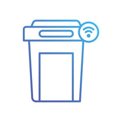 Fingerprint Lock icon. Vector stock illustration.