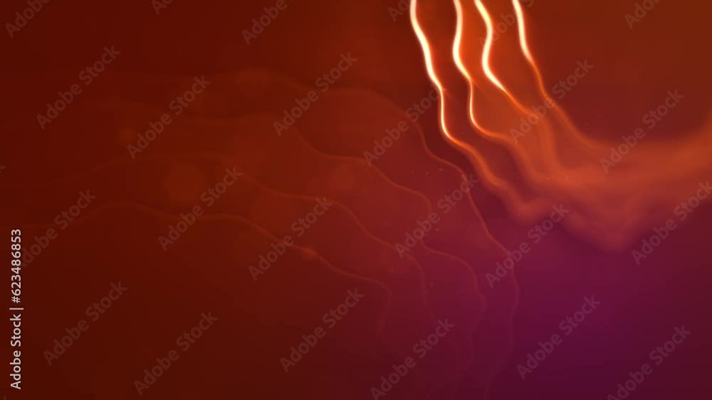 Aufkleber bright red and orange ardent gentle shapes bokeh bg - loop video