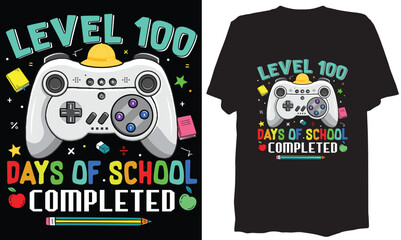 100 Days Of School Kindergarten T-Shirt Design, 