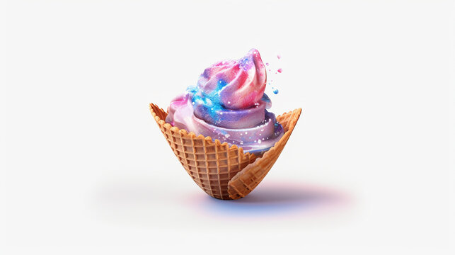ice cream cone HD 8K wallpaper Stock Photographic Image