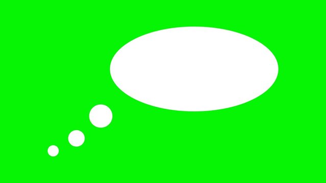 bubble speech chat motion graphic with green screen background