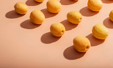 apricots pattern on a beige background