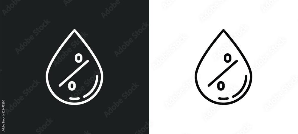 Poster humidity icon isolated in white and black colors. humidity outline vector icon from weather collecti