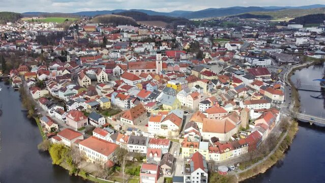 Cham, Deutschland: Die Stadt von oben