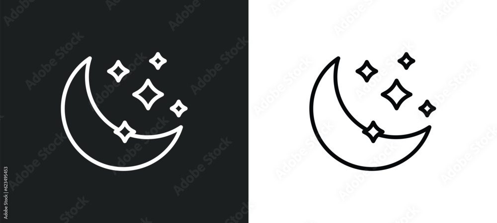 Aufkleber twilight icon isolated in white and black colors. twilight outline vector icon from weather collecti