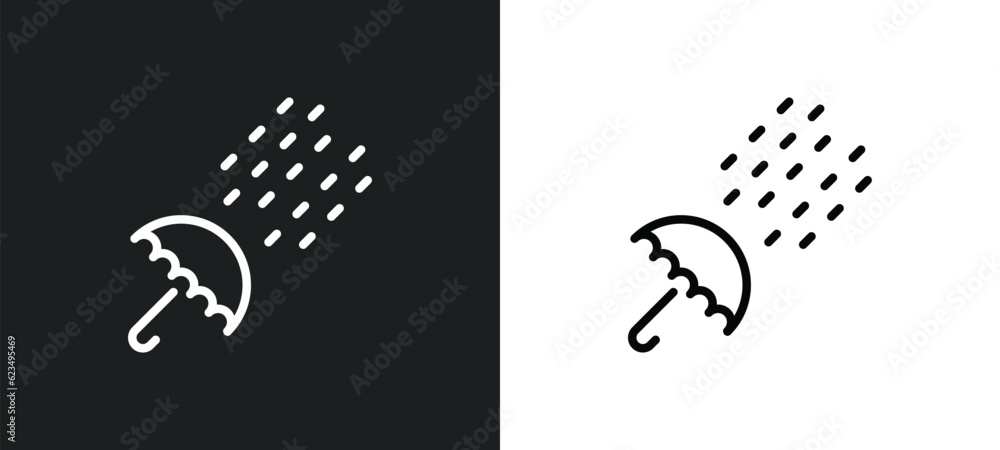 Poster sprinkle weather icon isolated in white and black colors. sprinkle weather outline vector icon from 