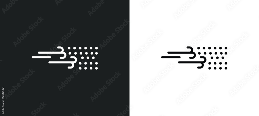 Poster sand storms icon isolated in white and black colors. sand storms outline vector icon from weather co