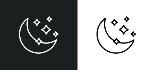 twilight icon isolated in white and black colors. twilight outline vector icon from weather collection for web, mobile apps and ui.