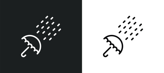 sprinkle weather icon isolated in white and black colors. sprinkle weather outline vector icon from weather collection for web, mobile apps and ui.