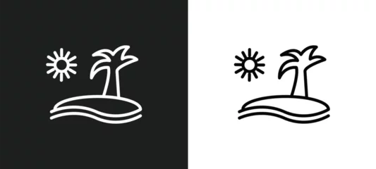 Fotobehang subtropical climate icon isolated in white and black colors. subtropical climate outline vector icon from weather collection for web, mobile apps and ui. © Farahim