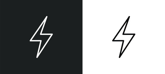 light bolt icon isolated in white and black colors. light bolt outline vector icon from weather collection for web, mobile apps and ui.