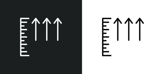 atmospheric pressure icon isolated in white and black colors. atmospheric pressure outline vector icon from weather collection for web, mobile apps and ui.