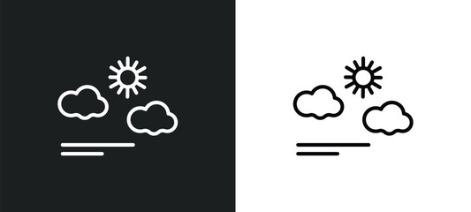 calm icon isolated in white and black colors. calm outline vector icon from weather collection for web, mobile apps and ui. - obrazy, fototapety, plakaty