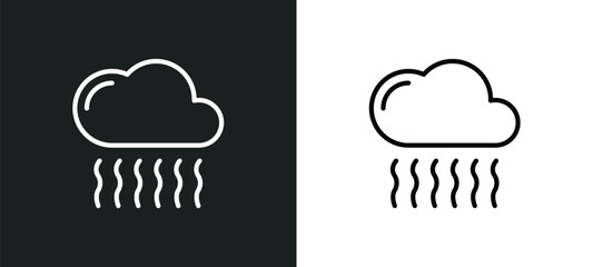 smog icon isolated in white and black colors. smog outline vector icon from weather collection for web, mobile apps and ui.