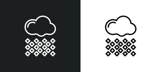 hail icon isolated in white and black colors. hail outline vector icon from weather collection for web, mobile apps and ui.