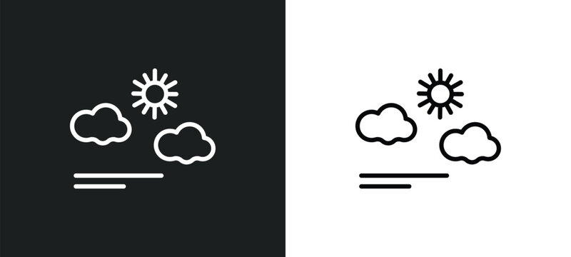 calm icon isolated in white and black colors. calm outline vector icon from weather collection for web, mobile apps and ui.