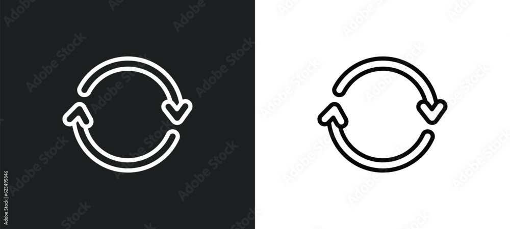 Poster retweet icon isolated in white and black colors. retweet outline vector icon from user interface col