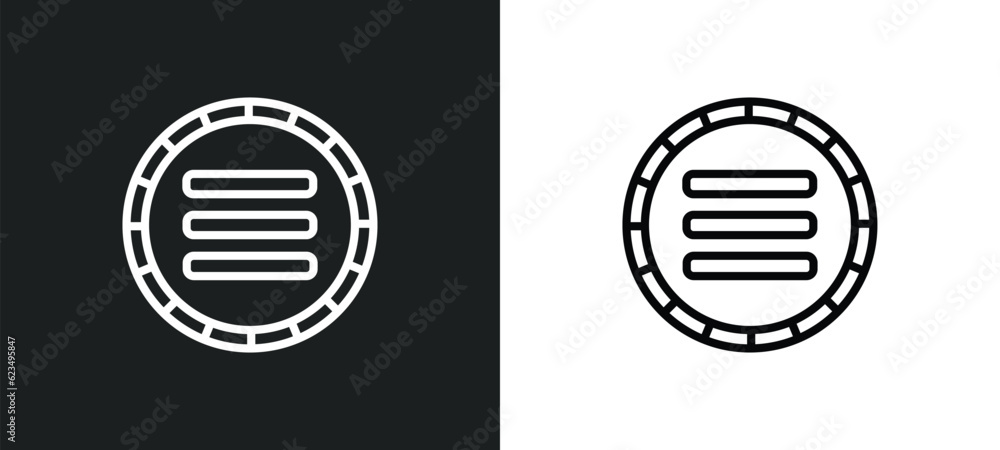 Poster side menu icon isolated in white and black colors. side menu outline vector icon from user interface