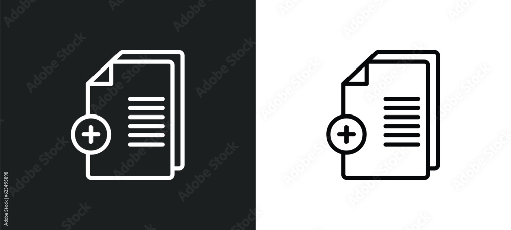 Poster new file icon isolated in white and black colors. new file outline vector icon from user interface c